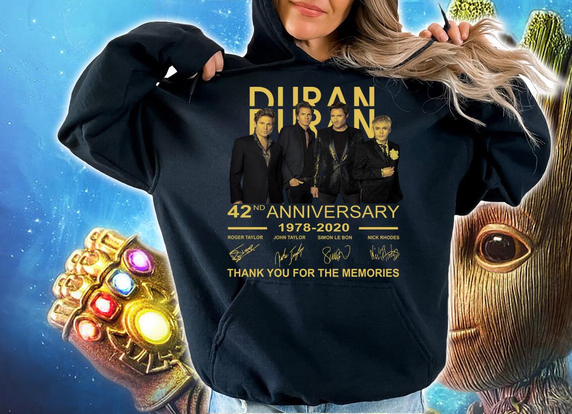 Duran Duran 42nd Anniversary 1978 2020 Signatures Thank You For The Memories t-shirt hoodie