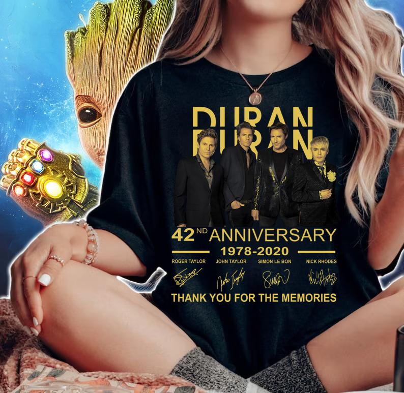 Duran Duran 42nd Anniversary 1978 2020 Signatures Thank You For The Memories t-shirt woman shirt