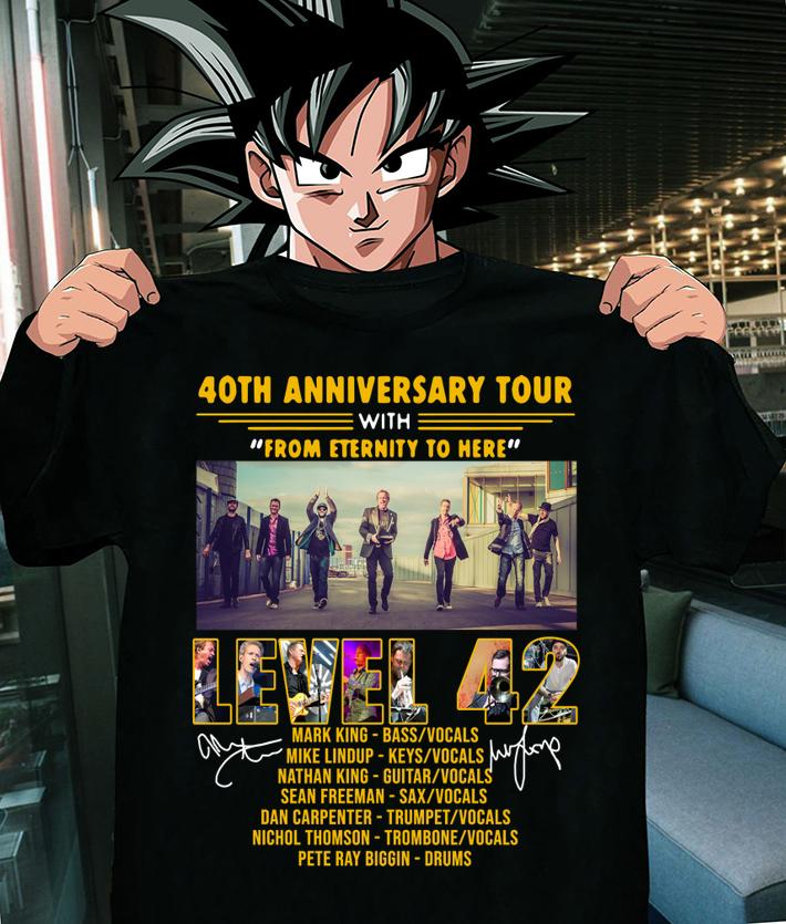 Official 40th anniversary tour with from eternity to here Level 42 t-shirt shirt