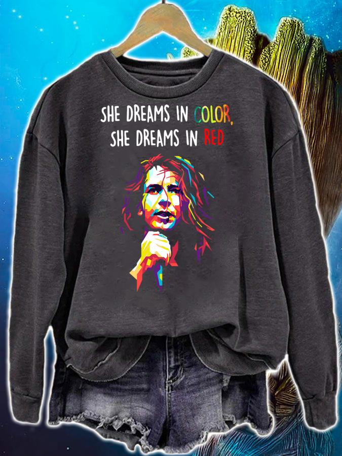 Pearl Jam Eddie Vedder She Dreams In Color She Dreams In Red t-shirt sweatshirt