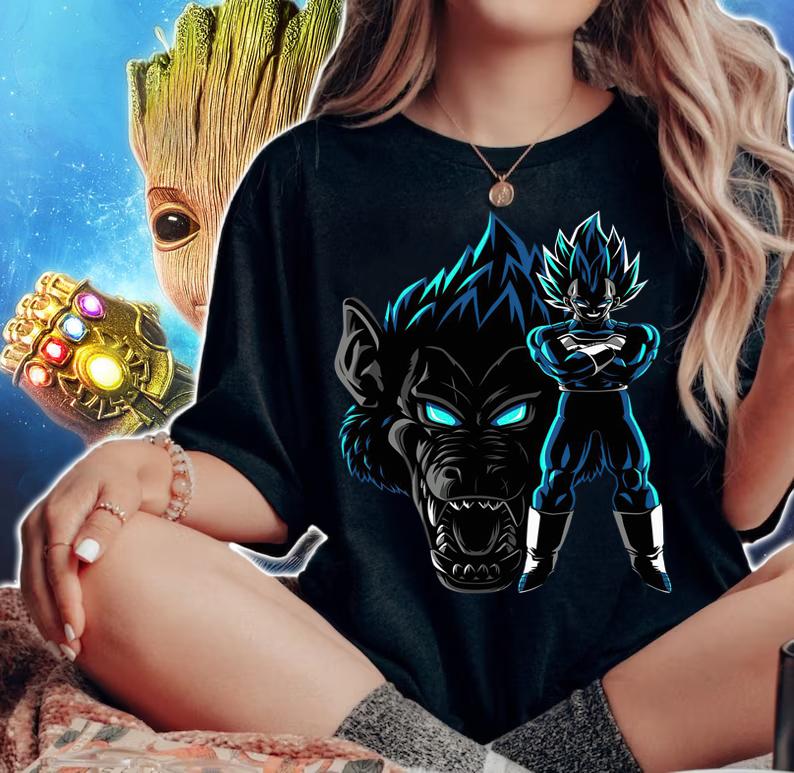 Dragon Ball Z Vegeta Oozaru Vegeta blue t-shirt woman shirt