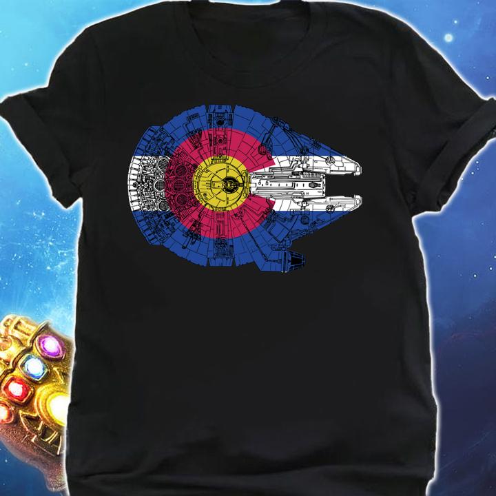 Colorado Flag and The Millennium Falcon t-shirt shirt