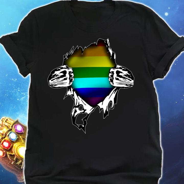 Superhero Ripped LGBT Gay Pride t-shirt shirt