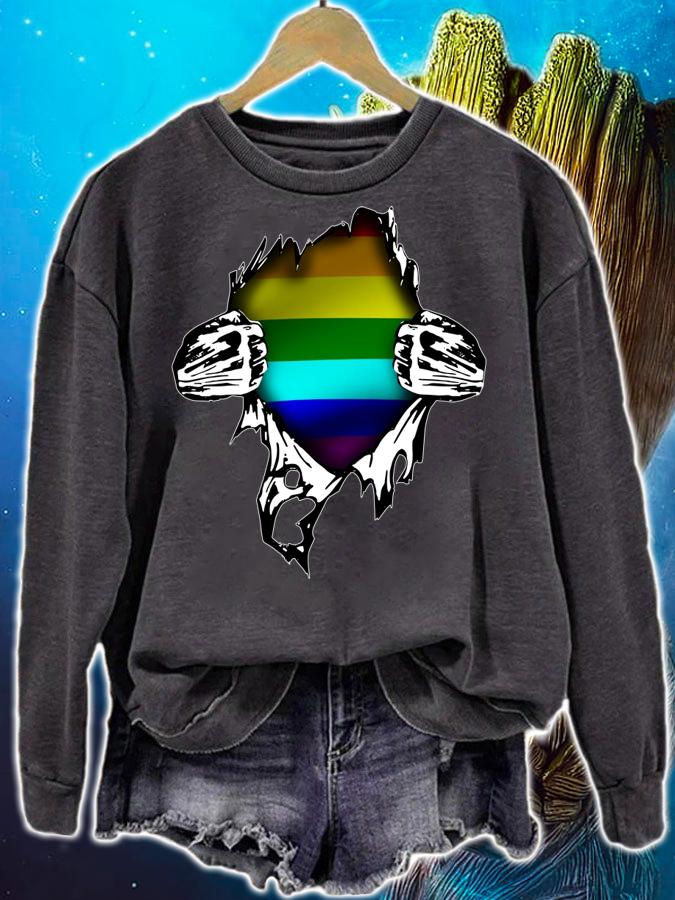 Superhero Ripped LGBT Gay Pride t-shirt sweatshirt