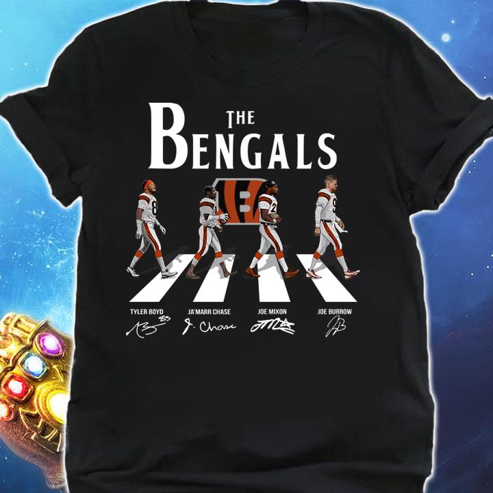 Cincinnati Bengals The Bengals Abbey Road Signed Shirt, Joe Burrow t-shirt shirt