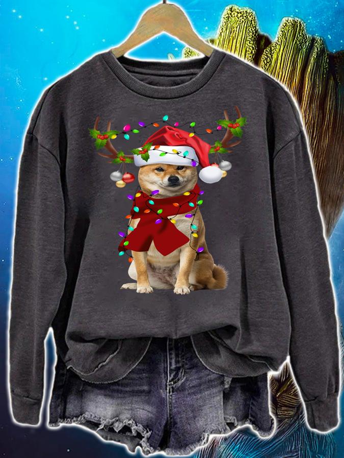 Shiba Inu Reindeer Christmas t-shirt sweatshirt