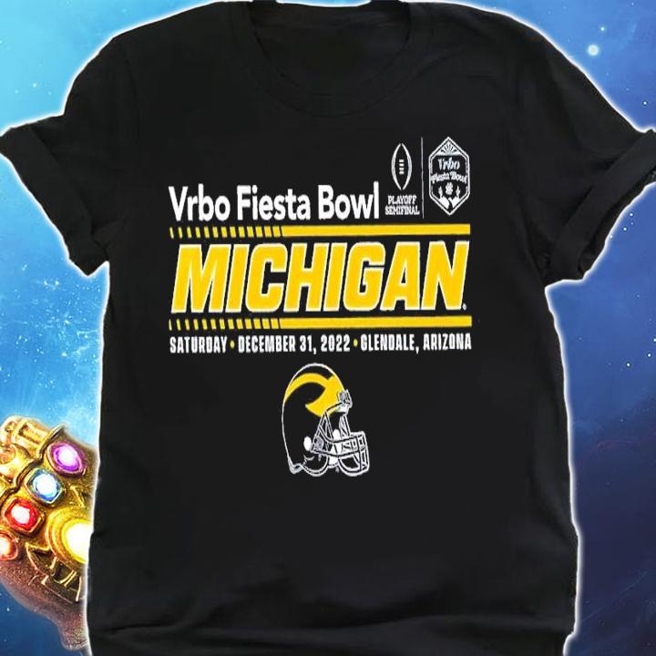 2022 CFP Semifinal Vrbo Fiesta Bowl Michigan Team Helmet shirt t-shirt shirt
