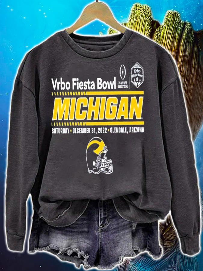 2022 CFP Semifinal Vrbo Fiesta Bowl Michigan Team Helmet shirt t-shirt sweatshirt