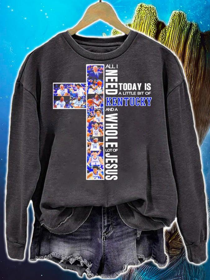 All need today is a little bit of Kentucky Wildcats and a whole lot of Jesus shirt t-shirt sweatshirt