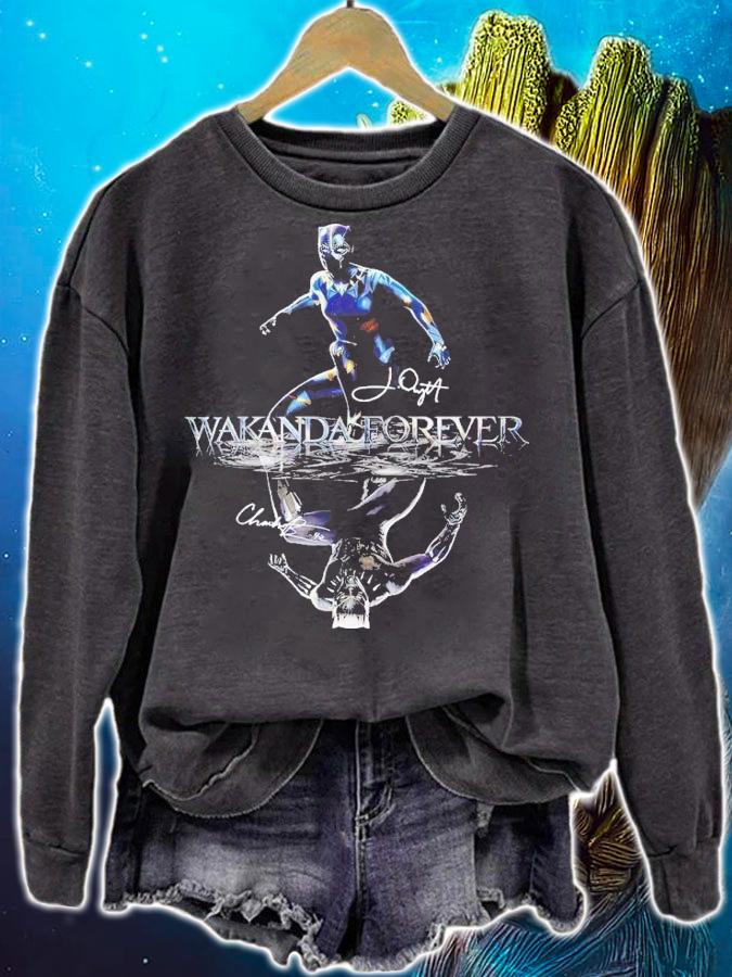 Black Panther Wakanda Forever water reflection mirror shirt t-shirt sweatshirt
