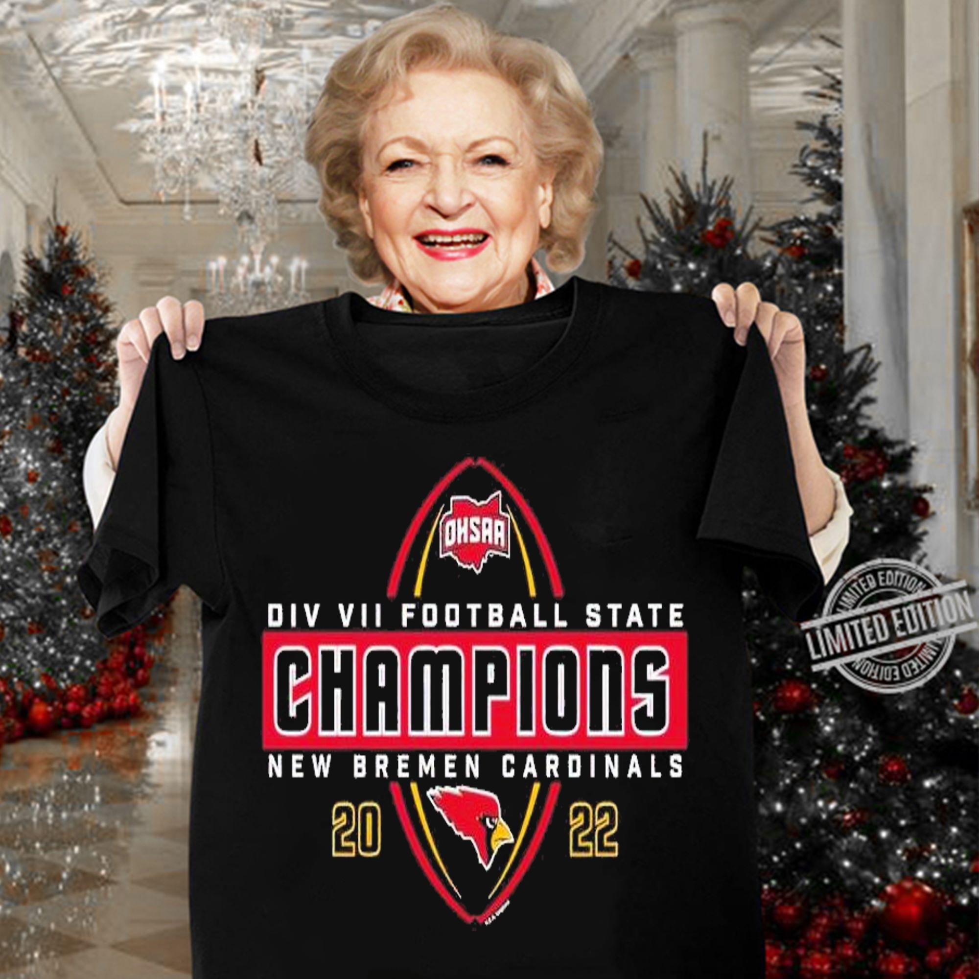 2022 OHSAA Football Division VII State Champions New Bremen Cardinals shirt t-shirt woman shirt