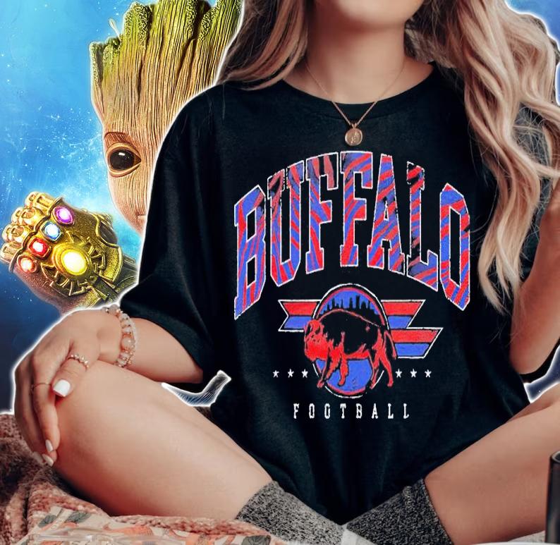 Buffalo Football Retro Pattern shirt t-shirt woman shirt
