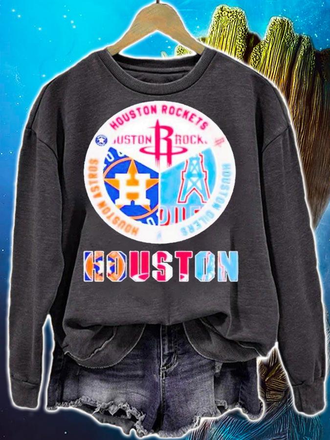 Houston Sport Teams Houston Rockets Houston Astros and Houston Oilers shirt t-shirt sweatshirt