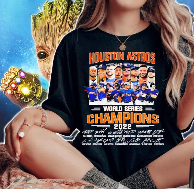 Houston Astros World Series Champions 2022 signatures shirt t-shirt woman shirt