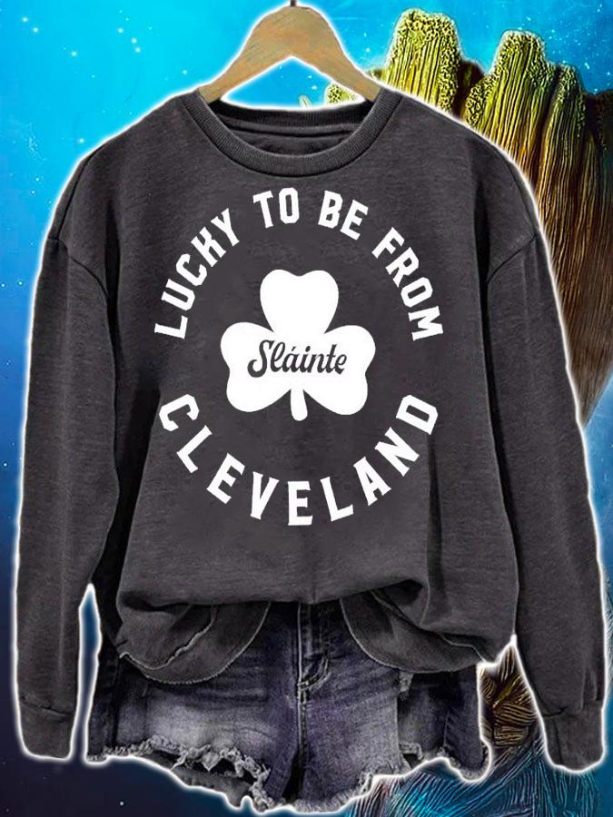 Lucky to be from Cleveland shirt t-shirt sweatshirt