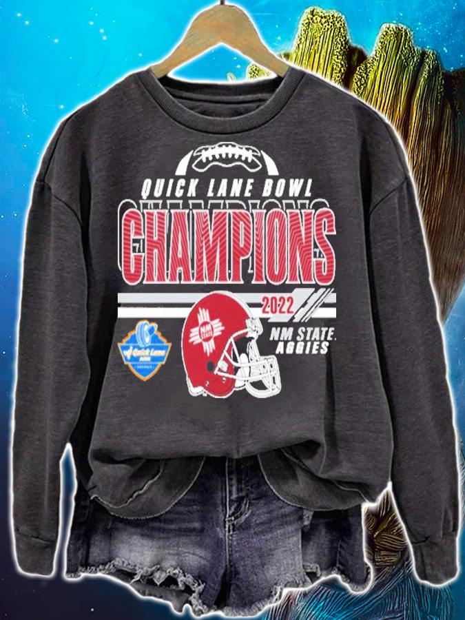 New Mexico State University Football Quick Lane Bowl Champions 2022 Shirt t-shirt sweatshirt