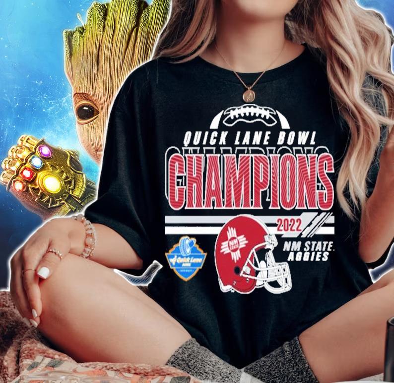 New Mexico State University Football Quick Lane Bowl Champions 2022 Shirt t-shirt woman shirt