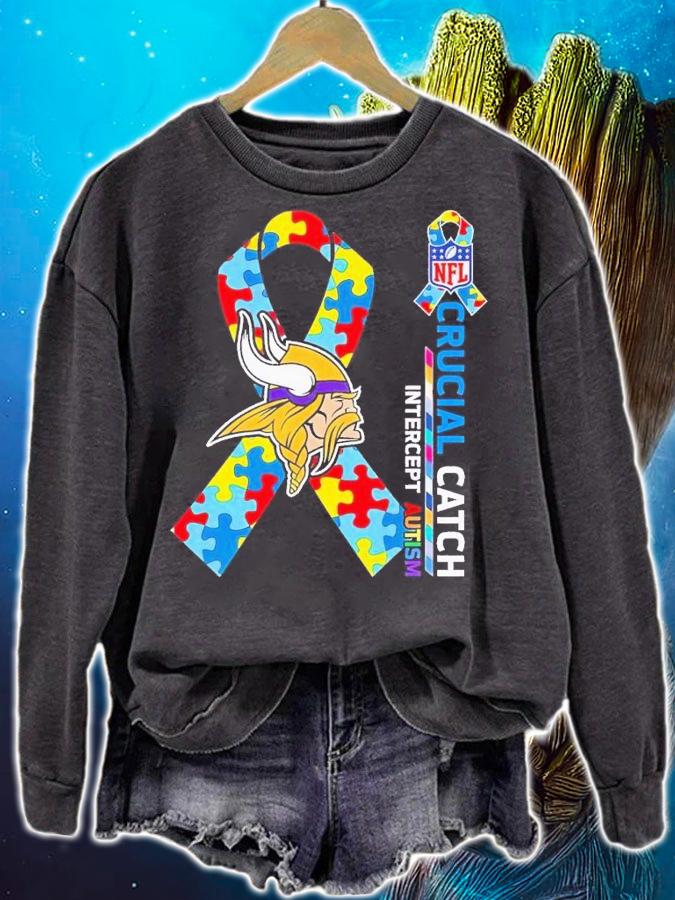 Minnesota Vikings NFL Crucial Catch Intercept Autism shirt t-shirt sweatshirt