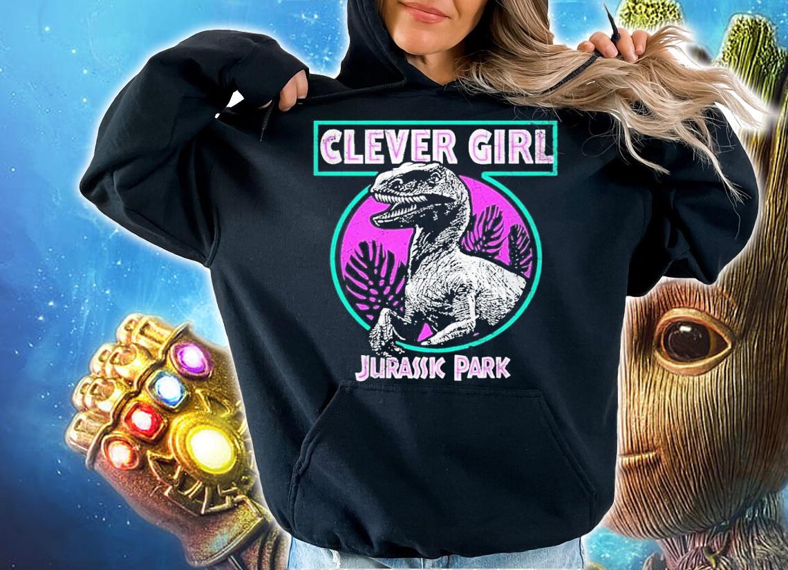 Jurassic Park Pink And Teal Clever Girl Circle shirt t-shirt hoodie
