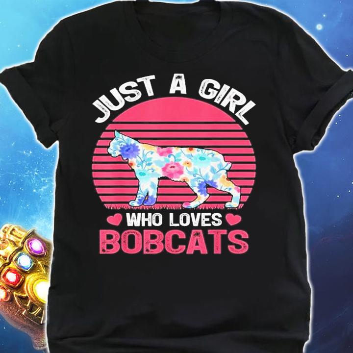 Just A Girl Who Loves Bobcats Vintage Shirt t-shirt shirt