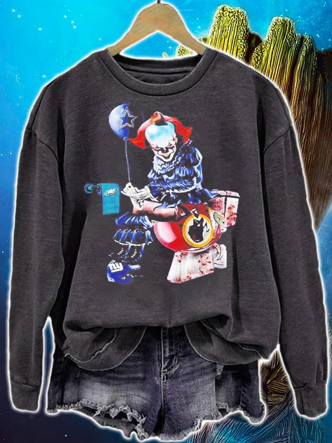Pennywise Dallas Cowboys In Toilet Dallas Cowboys Halloween Shirt t-shirt sweatshirt