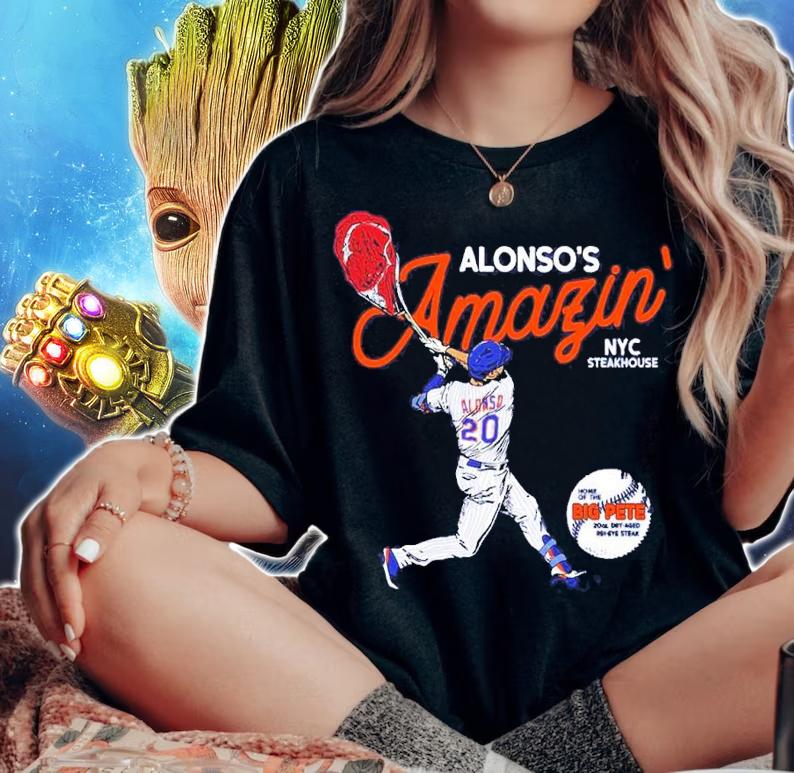 Pete Alonso Steakhouse Baseball shirt t-shirt woman shirt