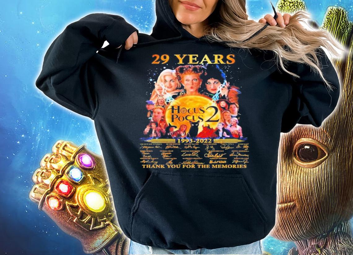 29 Years Hocus Pocus 2 1993-2022 Signatures Thank You For The Memories Shirt t-shirt hoodie