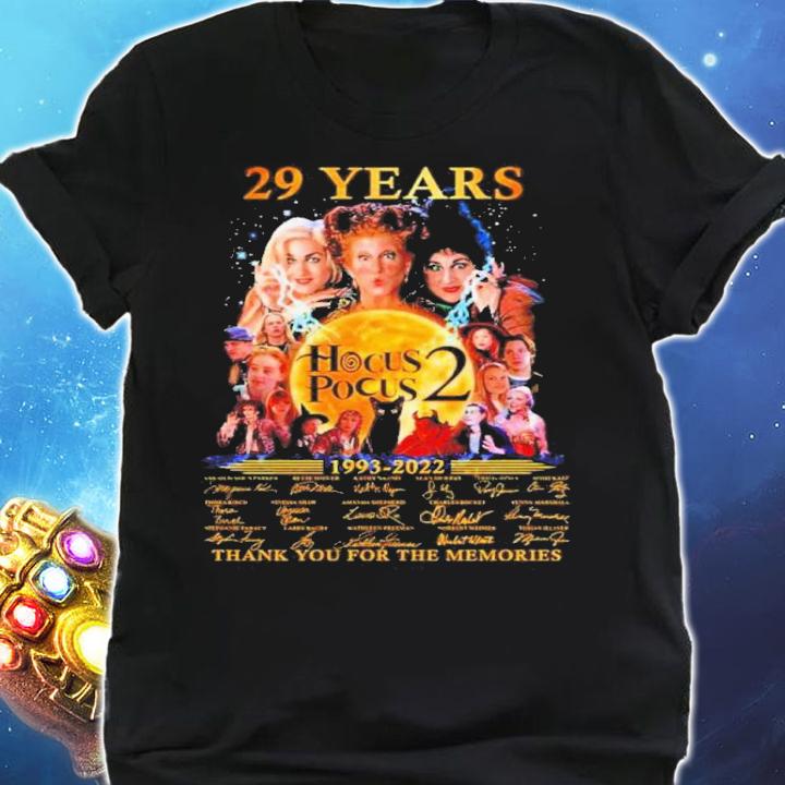 29 Years Hocus Pocus 2 1993-2022 Signatures Thank You For The Memories Shirt t-shirt shirt