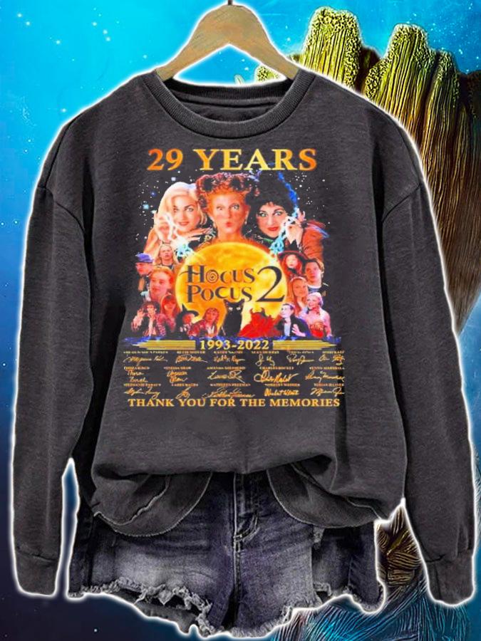 29 Years Hocus Pocus 2 1993-2022 Signatures Thank You For The Memories Shirt t-shirt sweatshirt
