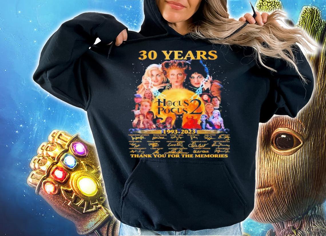 30 Years Hocus Pocus 2 1993-2023 Signatures Thank You For The Memories Shirt t-shirt hoodie
