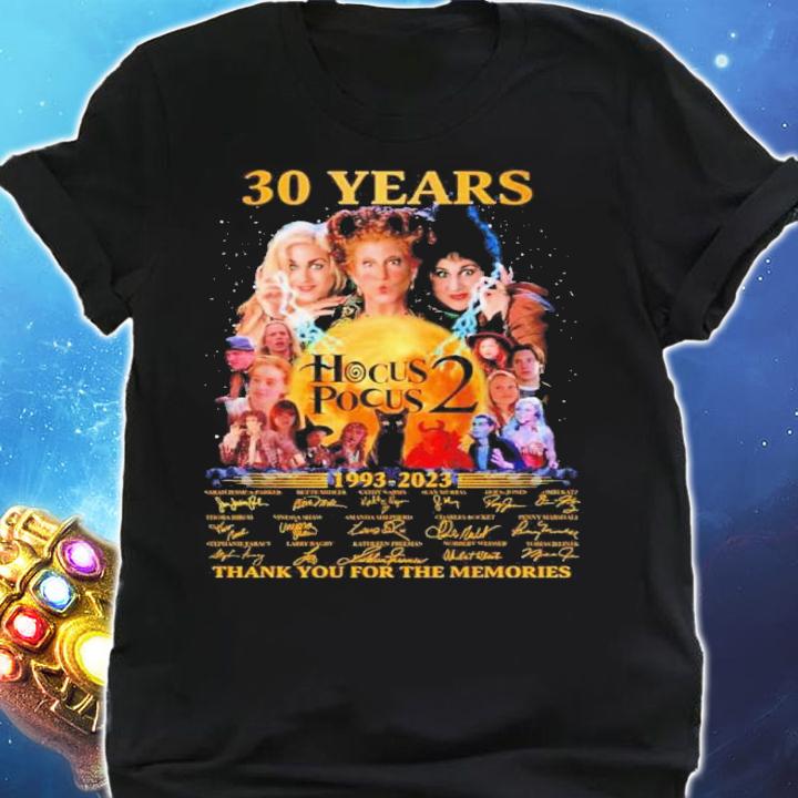 30 Years Hocus Pocus 2 1993-2023 Signatures Thank You For The Memories Shirt t-shirt shirt