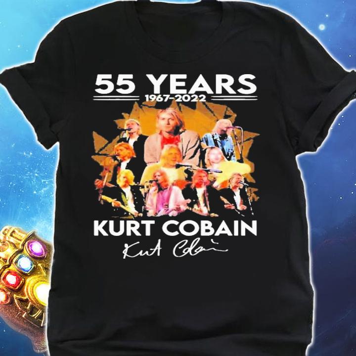 55 Years 1967-2022 Kurt Cobain Signatures t-shirt shirt