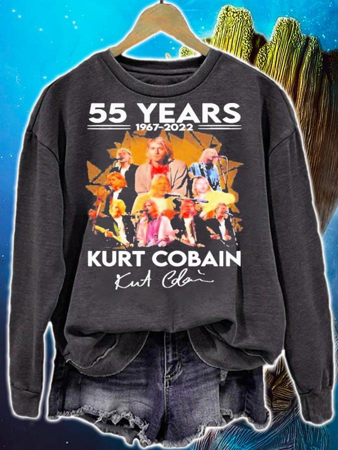 55 Years 1967-2022 Kurt Cobain Signatures t-shirt sweatshirt