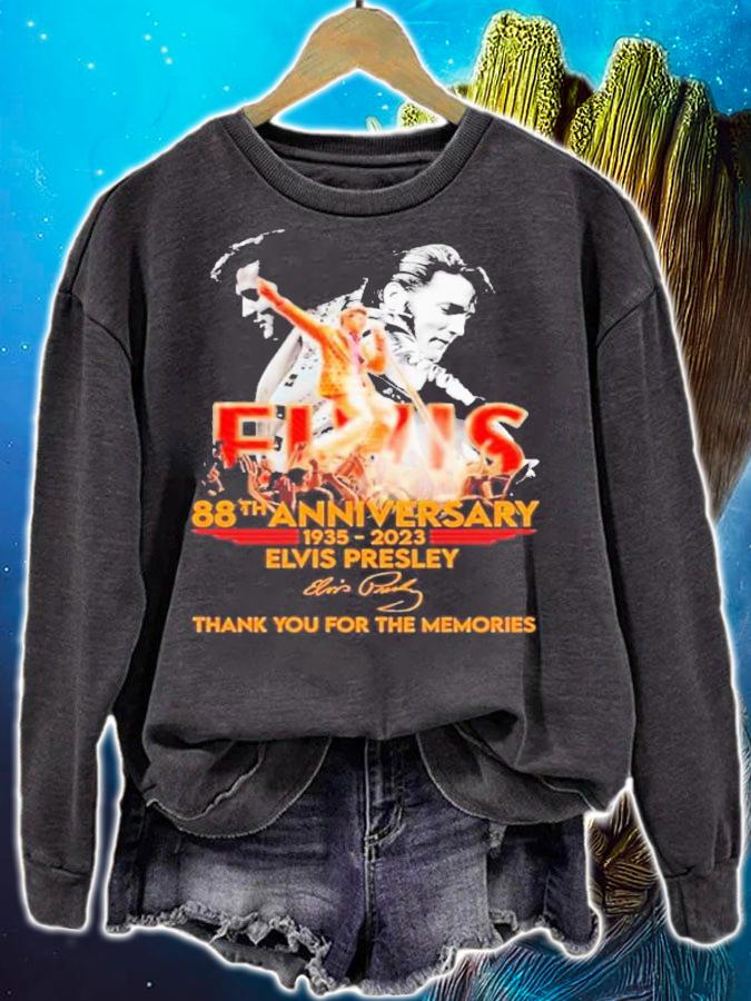 88th Anniversary 1935-2023 Elvis Presley Signature Thank You For The Memories t-shirt sweatshirt