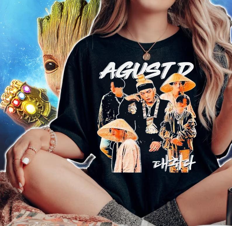Agust D BTS Daechwita Vintage Shirt t-shirt woman shirt