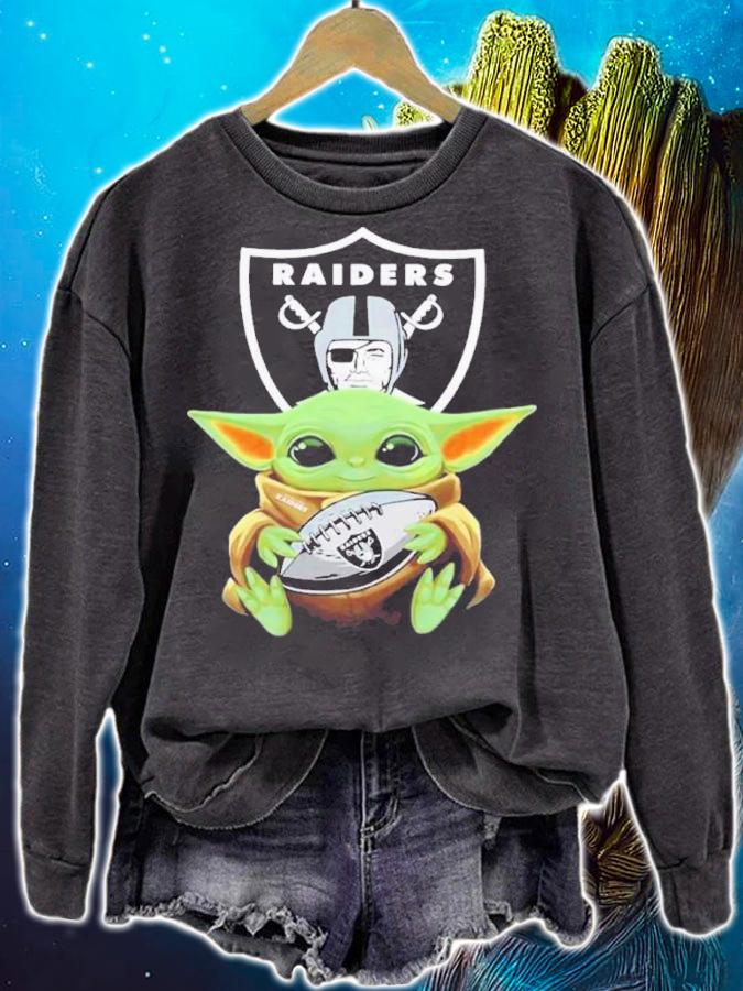 Baby Yoda Hugging Las Vegas Raider Shirt t-shirt sweatshirt