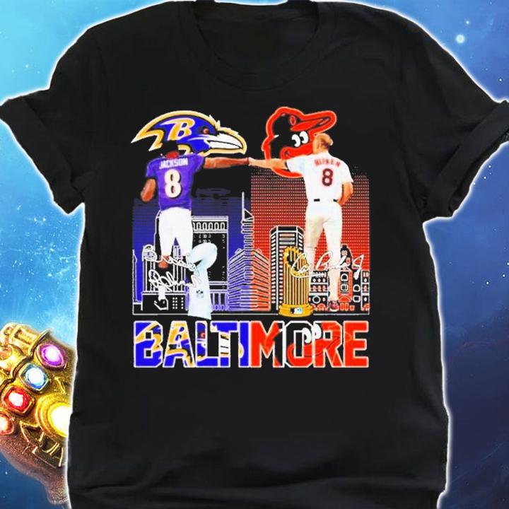 Baltimore Sports Lamar Jackson And Cal Ripken Jr Signatures Shirt t-shirt shirt
