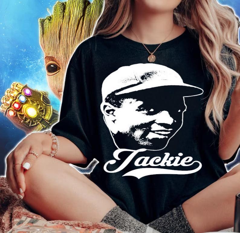Baseball Jackie The White Stencil T-Shirt t-shirt woman shirt