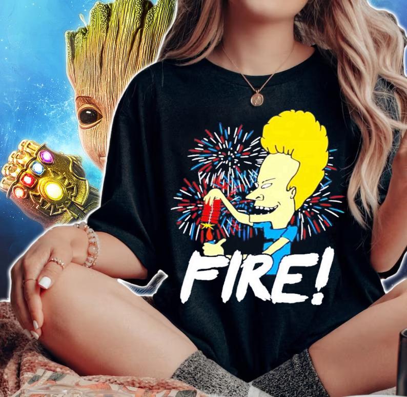 Beavis Fire 4th Of July Funny Shirt t-shirt woman shirt