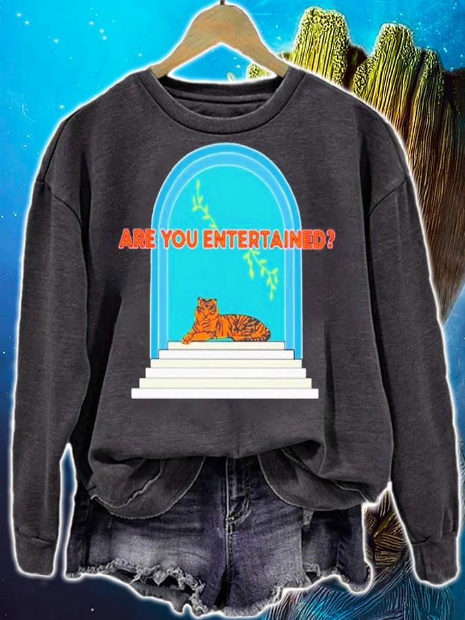 Bengal Tiger Are You Entertained T-Shirt t-shirt sweatshirt