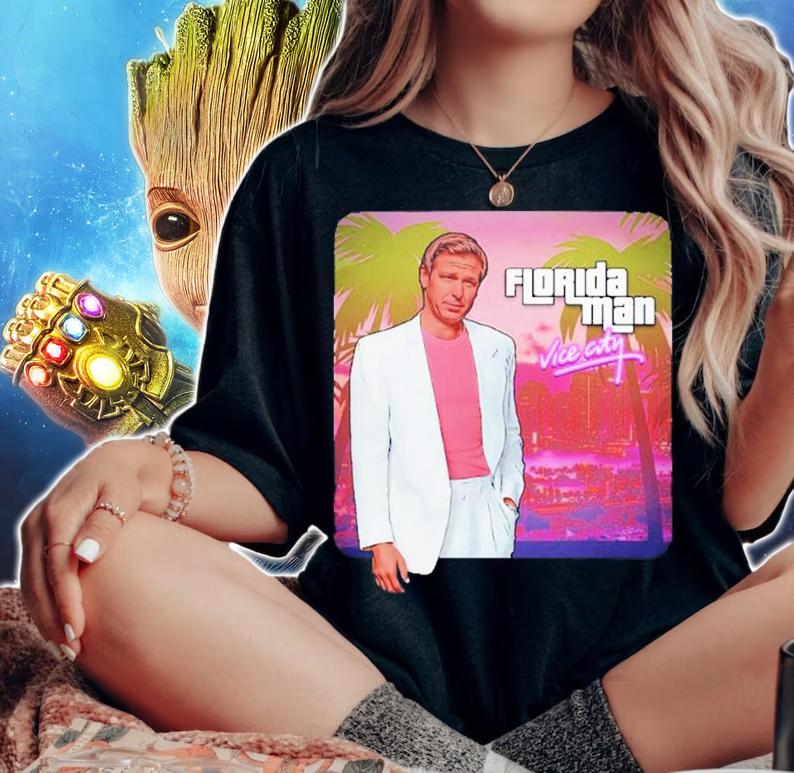 Ron DeSantis Florida Man Vice City T-Shirt t-shirt woman shirt