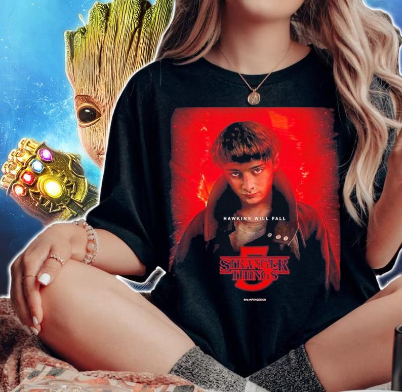 Stranger Things 5 Hawkins will fall the last victim shirt t-shirt woman shirt