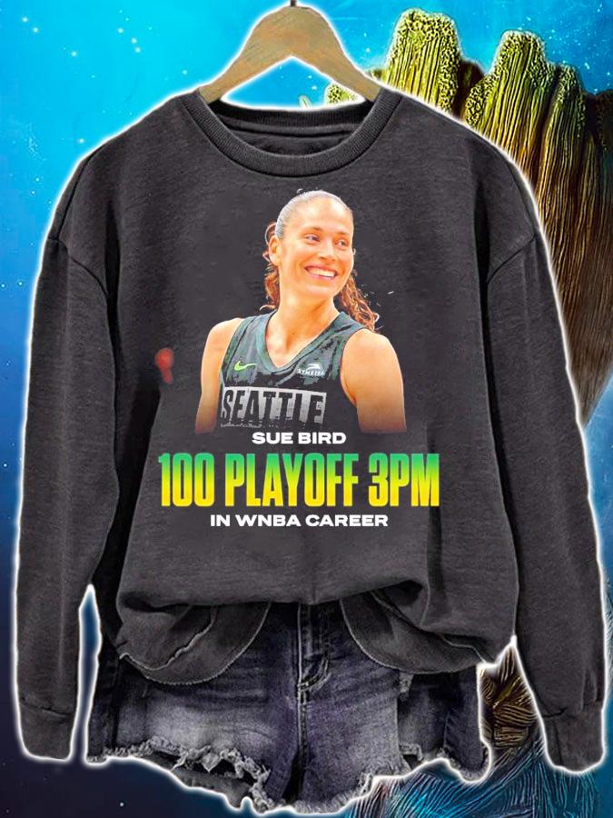 Sue Bird 100 playoff 3pm in WNBA career shirt t-shirt sweatshirt