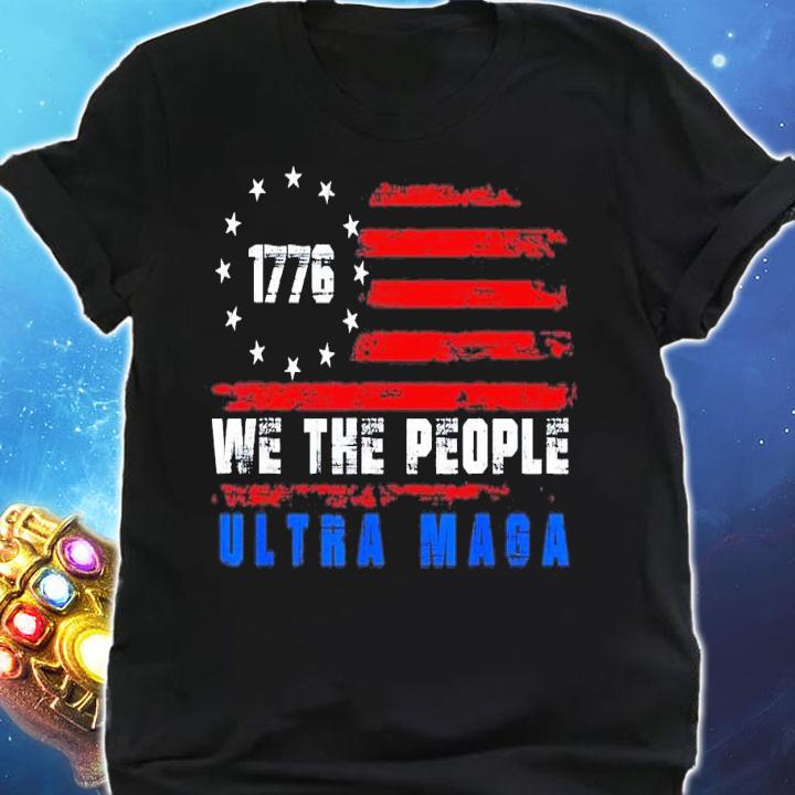 Ultra MAGA We The People Anti Biden US Flag Pro Trump T-Shirt t-shirt shirt