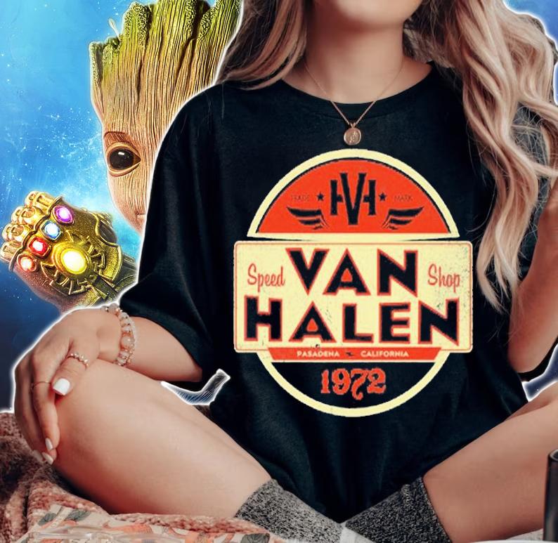 Van Halen Speed Shop World Tour Band shirt t-shirt woman shirt