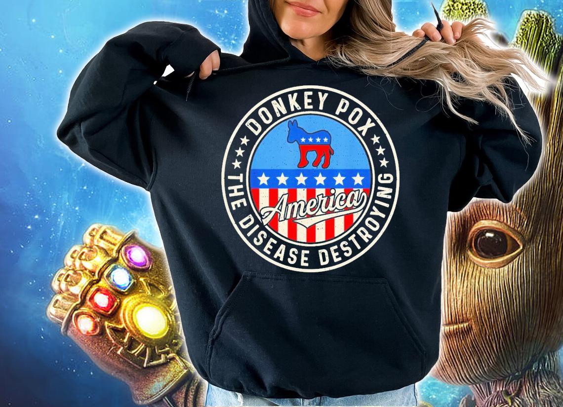 Donkey Pox The Disease Destroying America Donkeypox Retro T-Shirt t-shirt hoodie