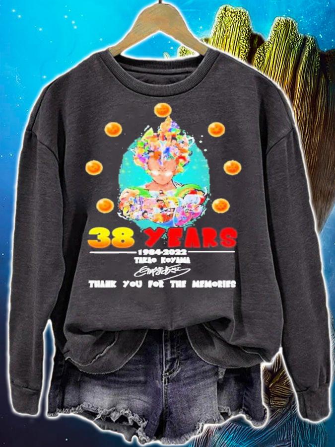 Dragon Ball 38 Years 1984-2022 Takao Koyama Signatures Thank You For The Memories Shirt t-shirt sweatshirt