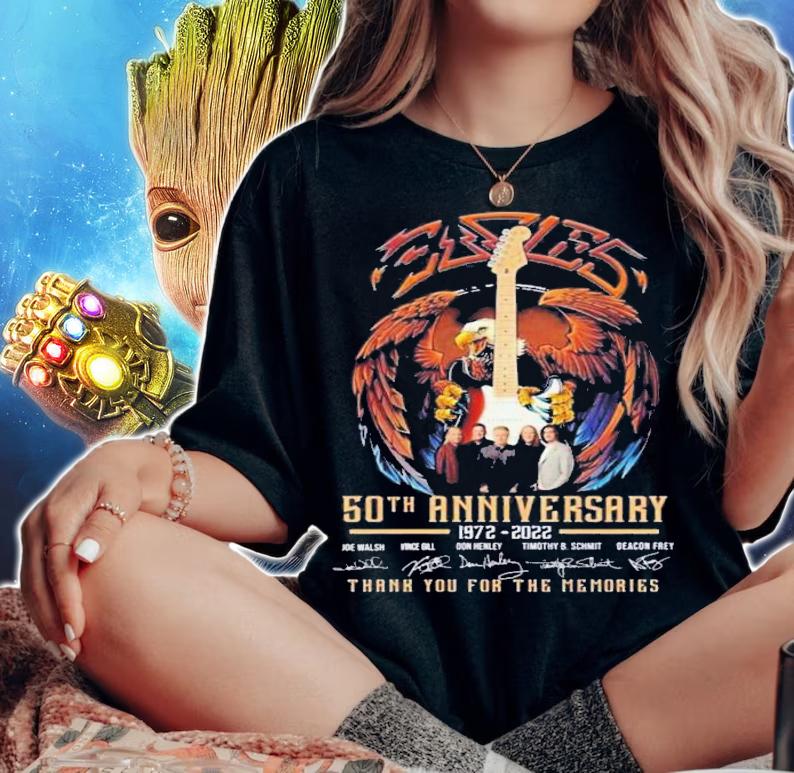 Eagle 50th Anniversary 1972-2022 Signatures Thank You For The Memories T-Shirt t-shirt woman shirt