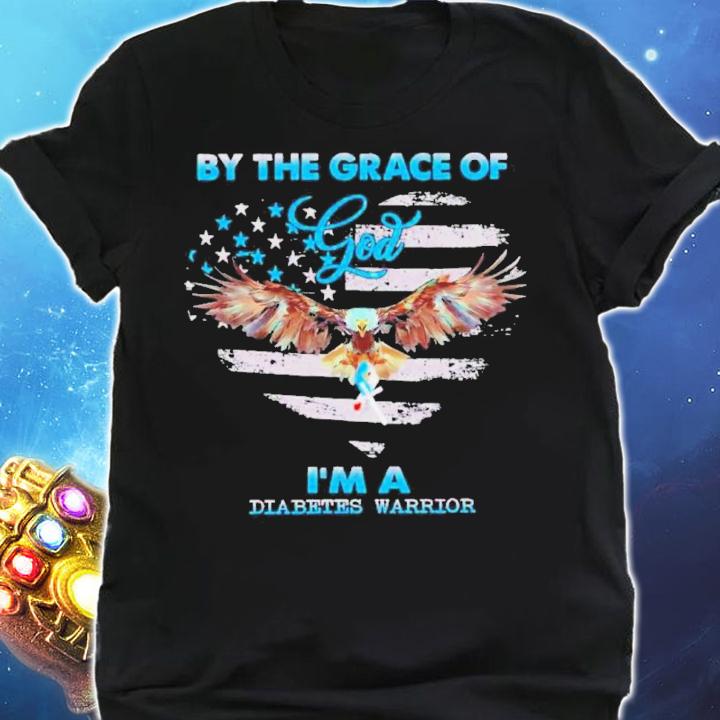 Eagle By The Grace Of God I'm A Heart Diabetes Awareness 2022 American Flag Shirt t-shirt shirt