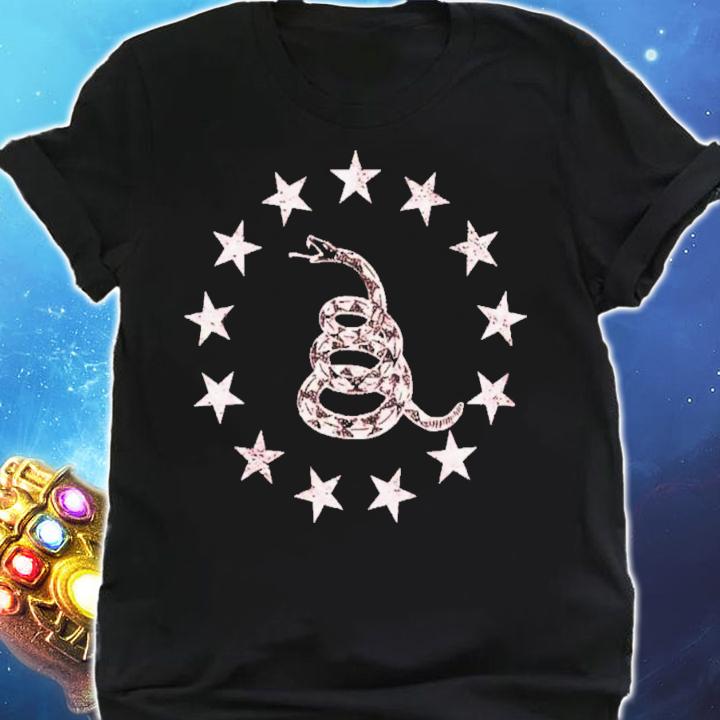 Gadsden Rattlesnake Betsy Ross Flag Ring Of Stars T-Shirt t-shirt shirt